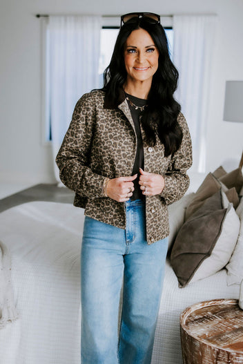 Mindie Leopard Barn Jacket