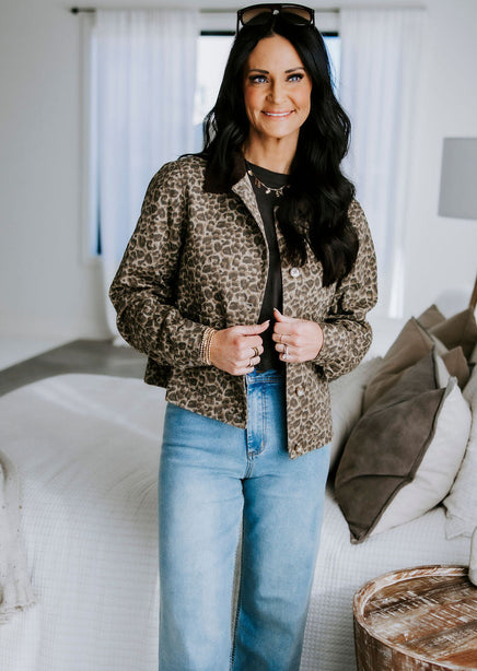 Mindie Leopard Barn Jacket product view