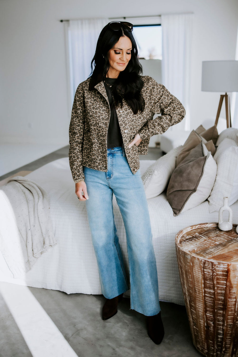 Mindie Leopard Barn Jacket