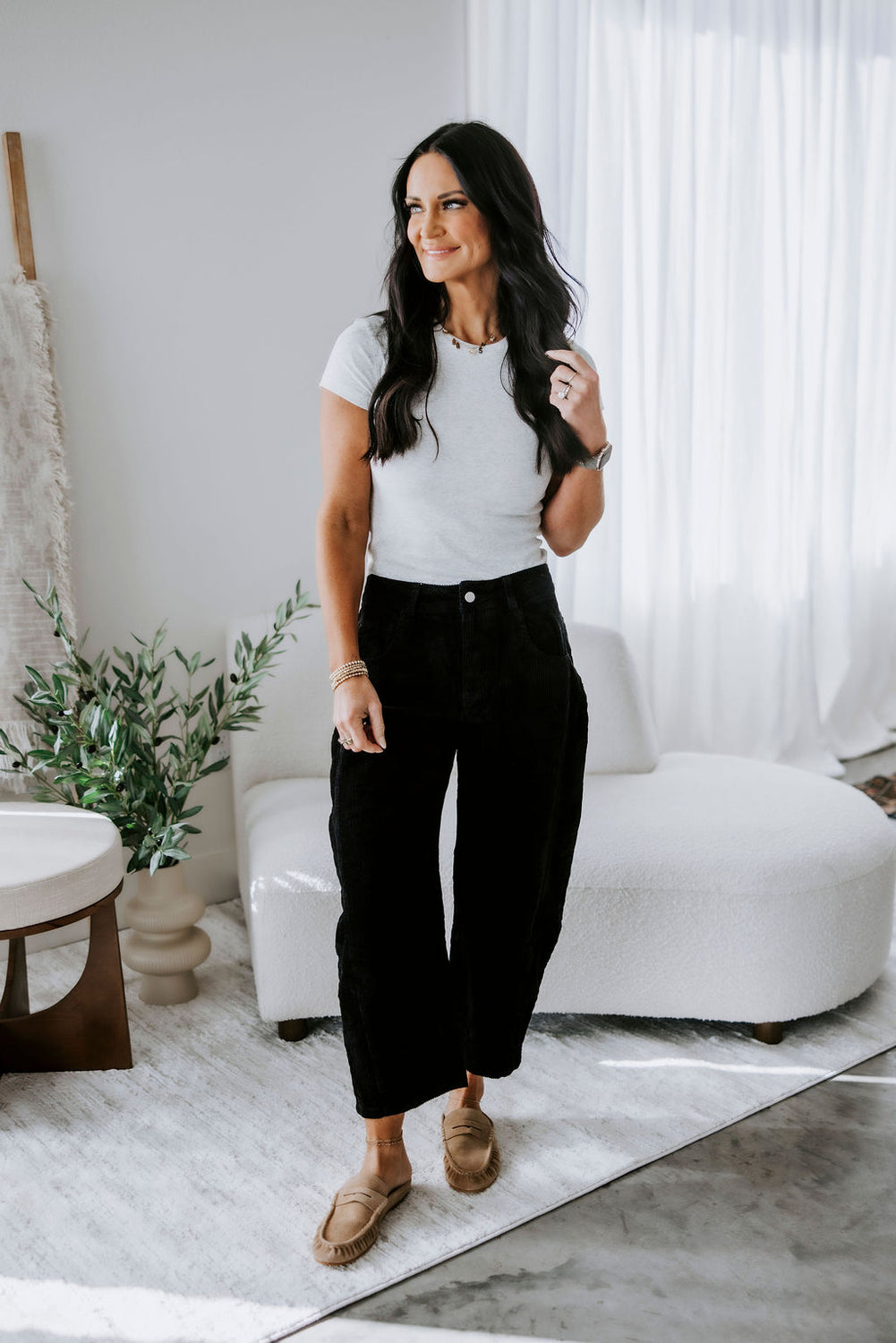 Cassidie Corduroy Barrel Pants