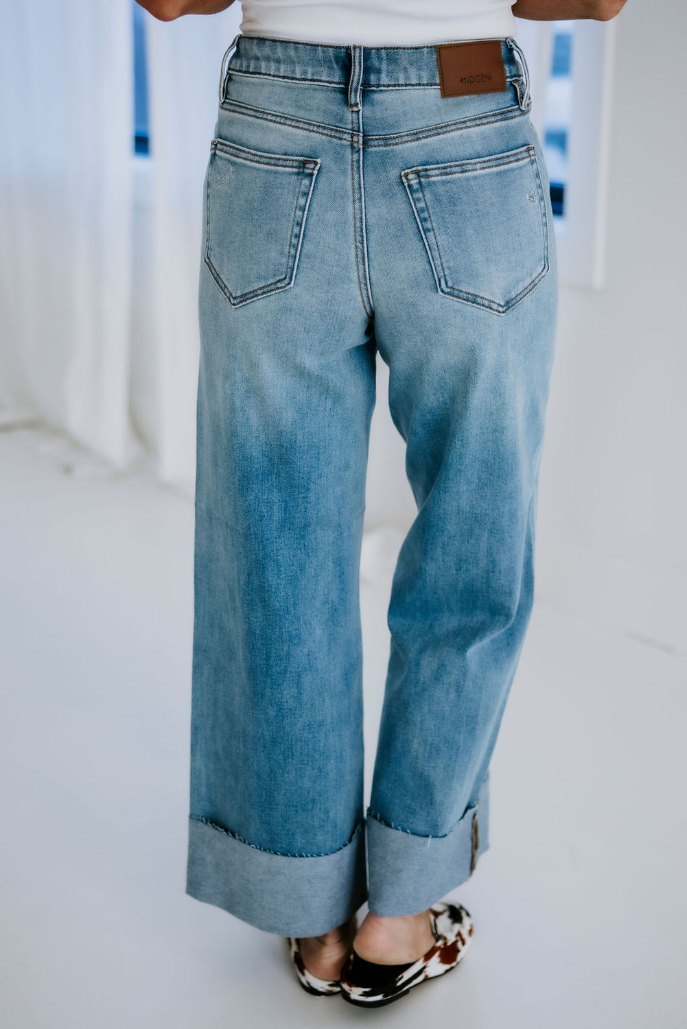 Hansin Hidden Wide Leg Jeans