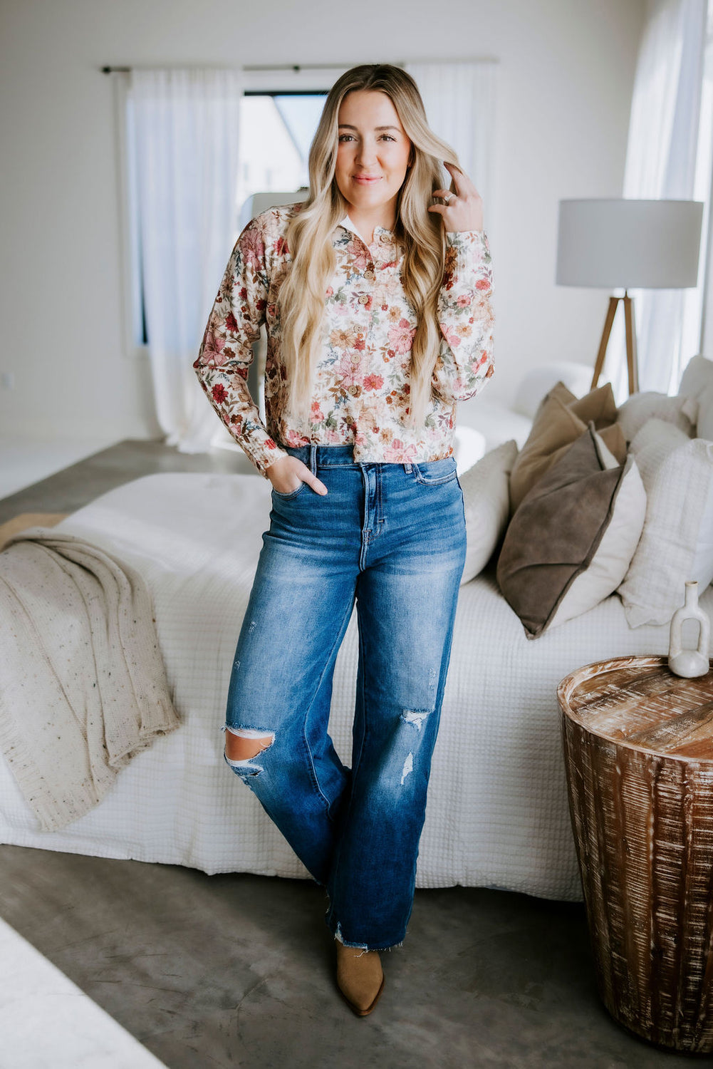 Juney Floral Print Cardigan