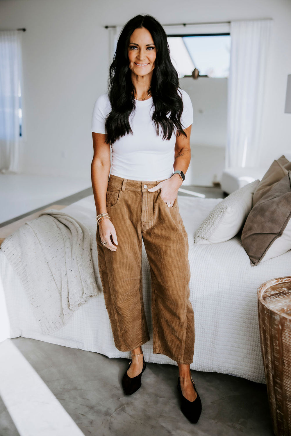 Cassidie Corduroy Barrel Pants