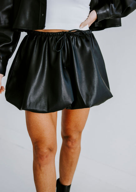 Porsha Leather Balloon Mini Skirt – Lauriebelles