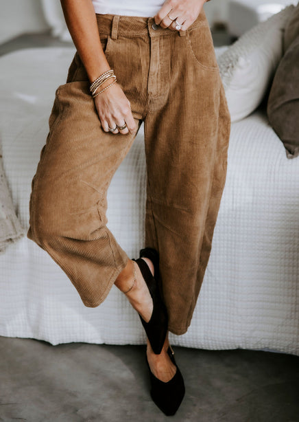 Cassidie Corduroy Barrel Pants product view