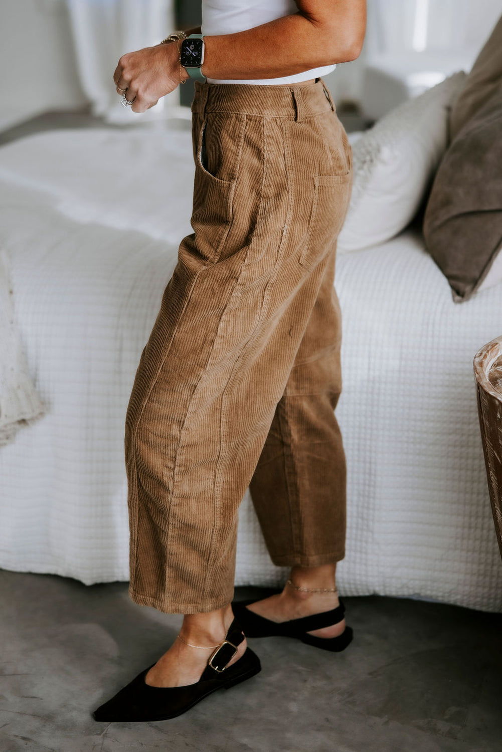 Cassidie Corduroy Barrel Pants