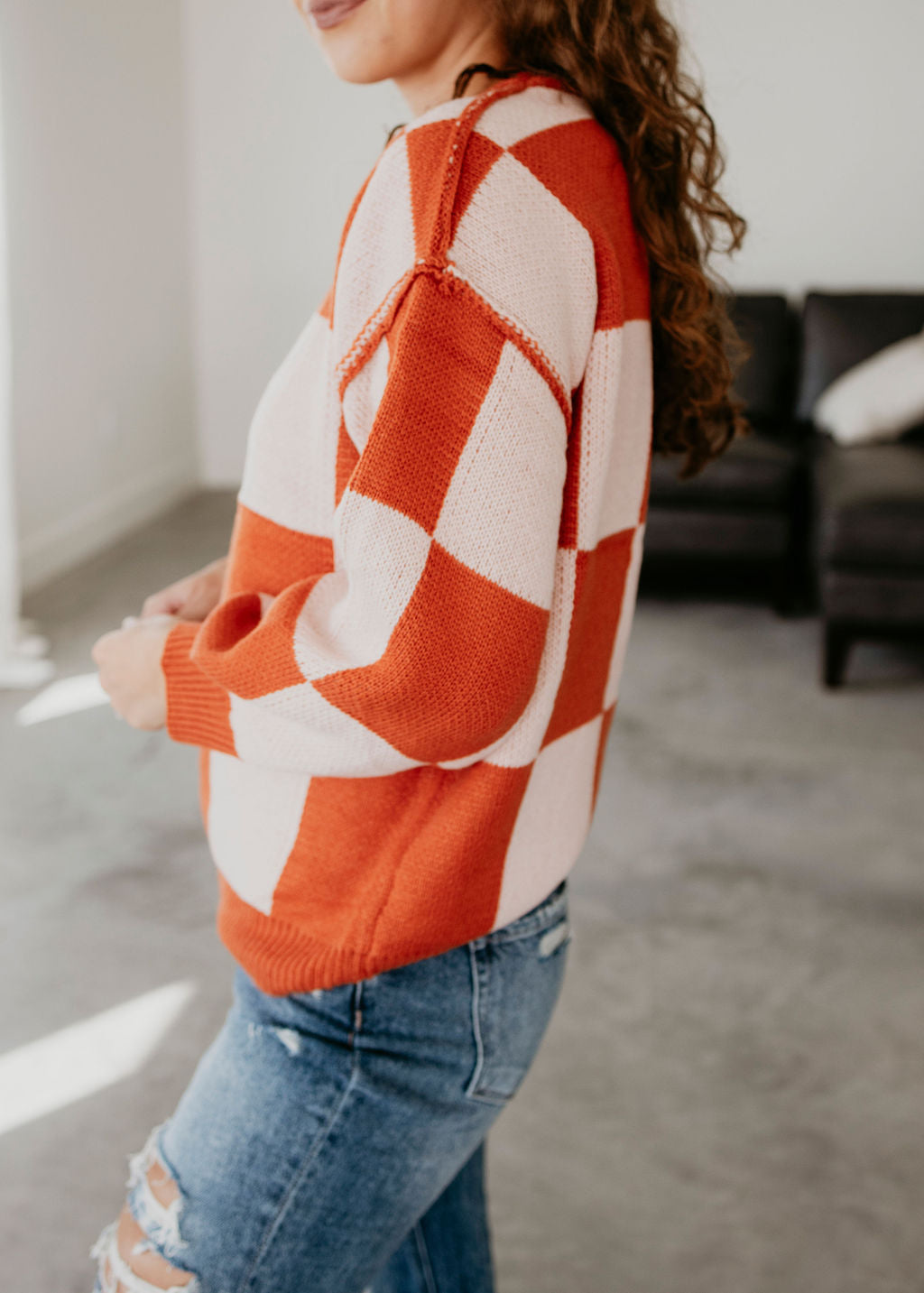 Emerie Checkered Sweater