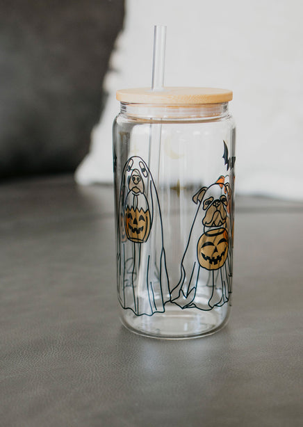 Ghost Dog Glass Cup