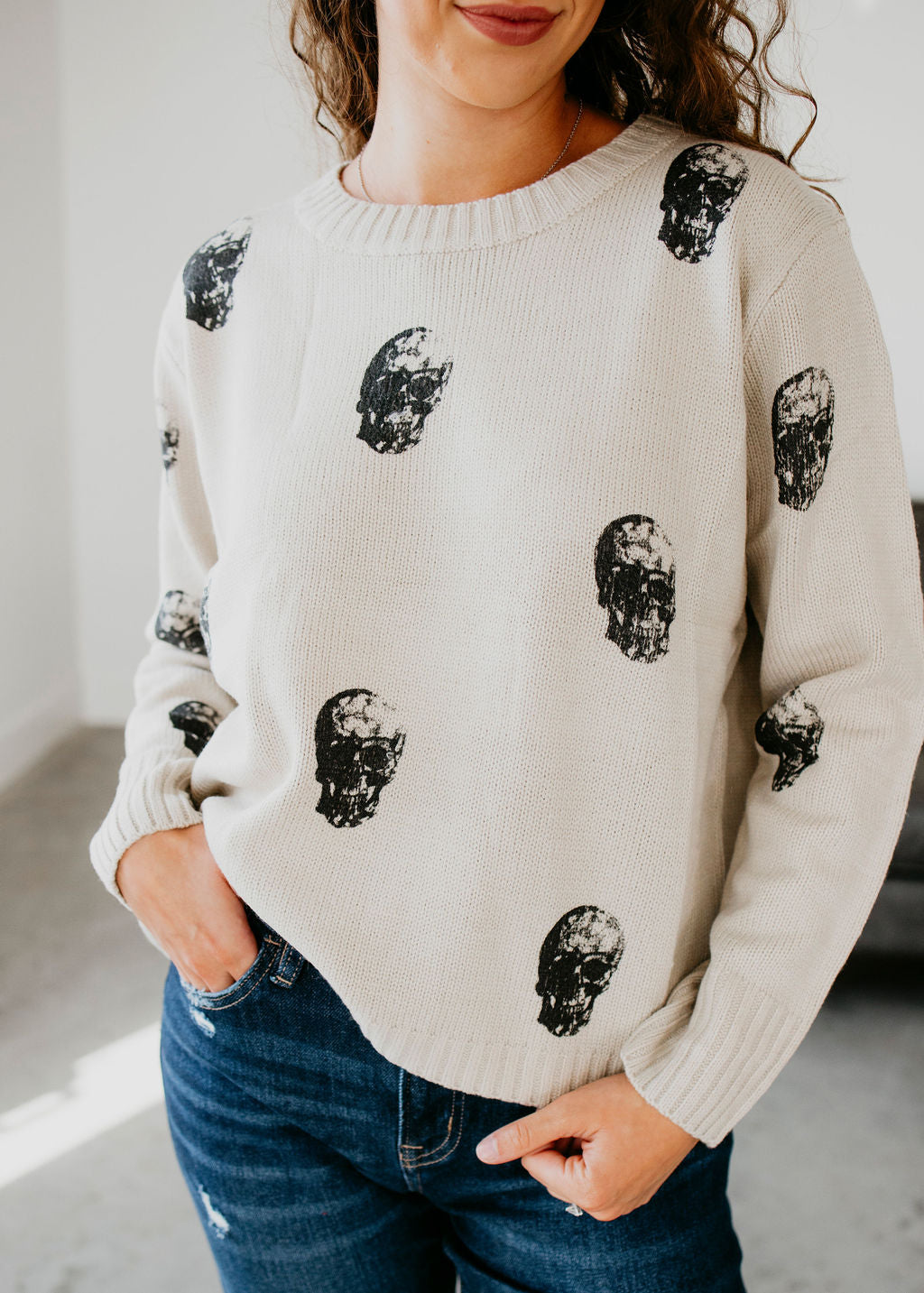 Skull Knit Sweater