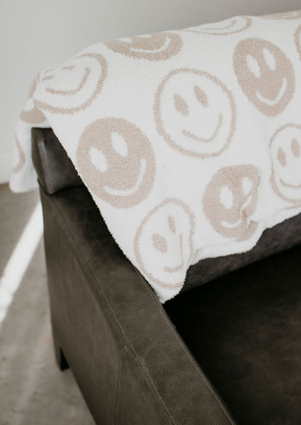 Happy Face Throw Blanket