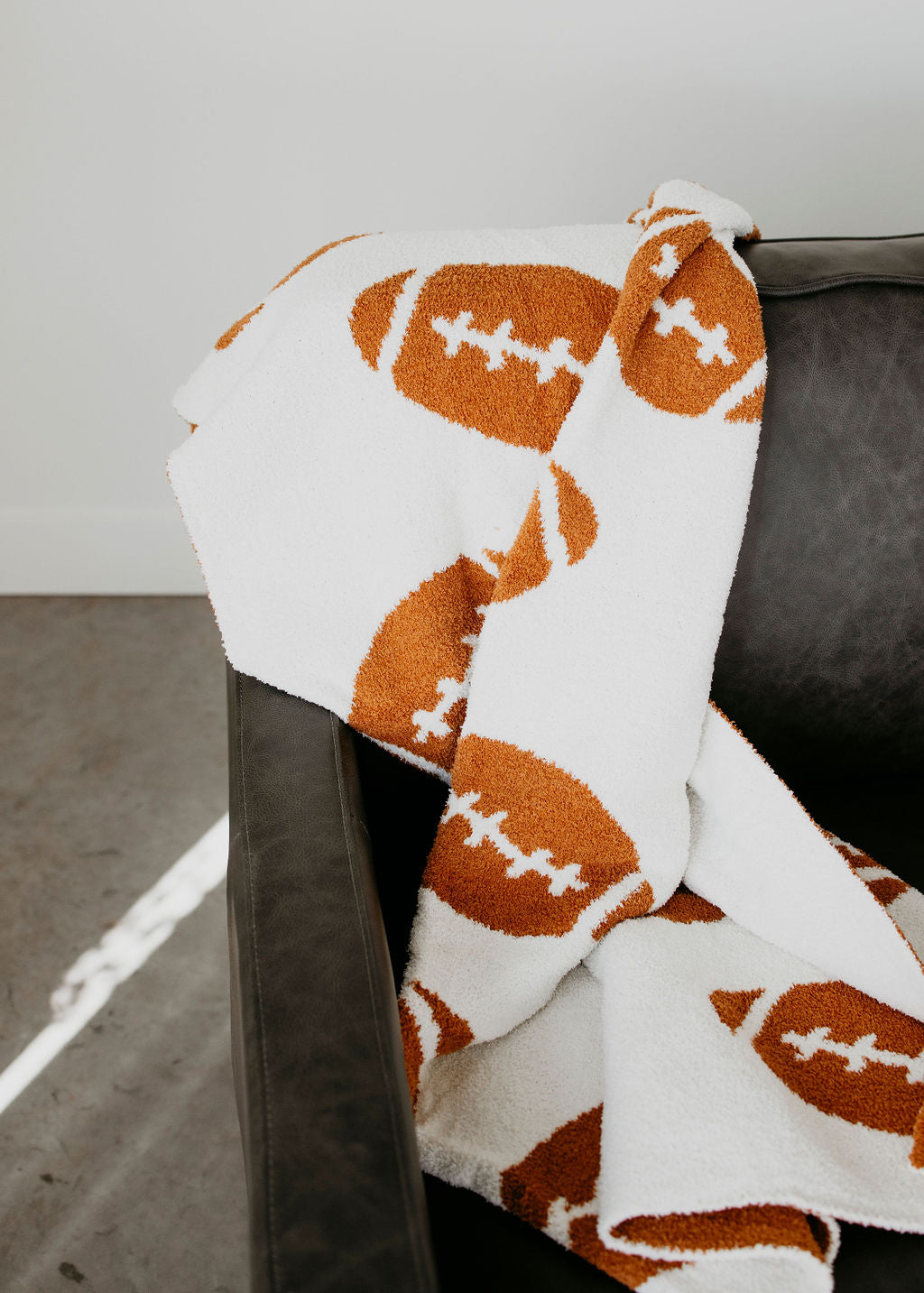 Football Patterened Throw Blanket