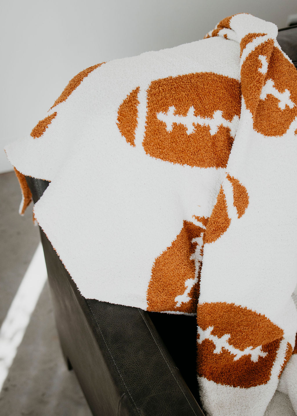 Football Patterened Throw Blanket