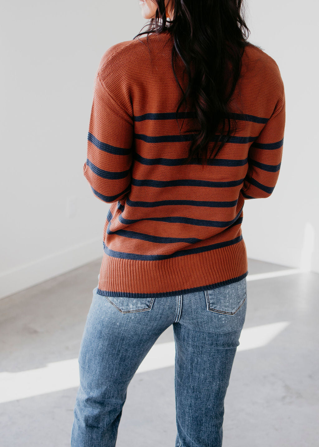 Navy Striped Sweater