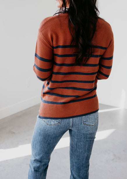 Navy Striped Sweater