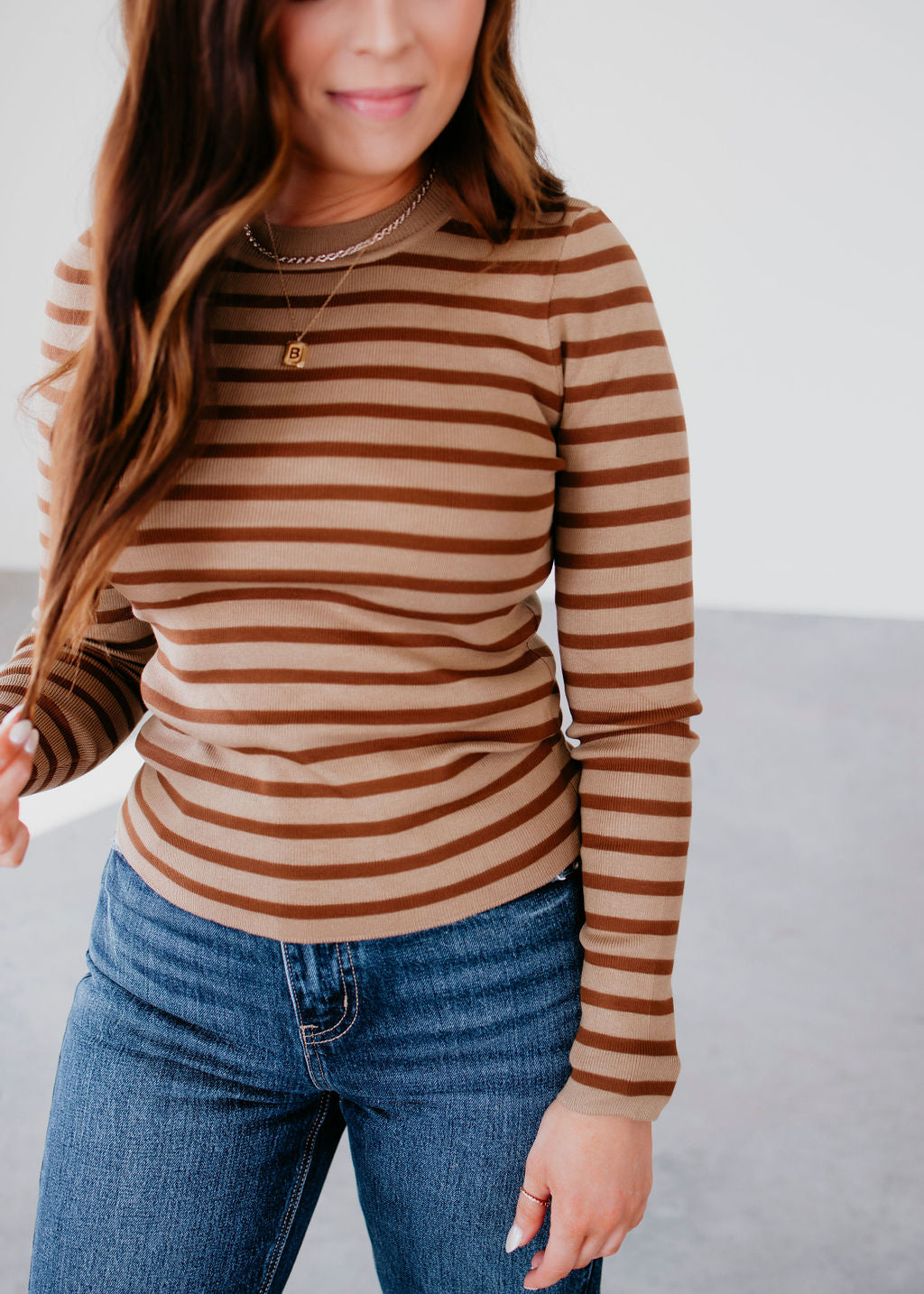 image of Jonie Striped Sweater