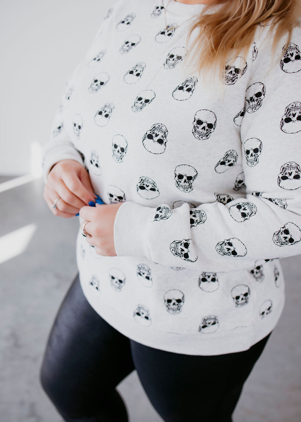 image of Skull Print Sweatshirt