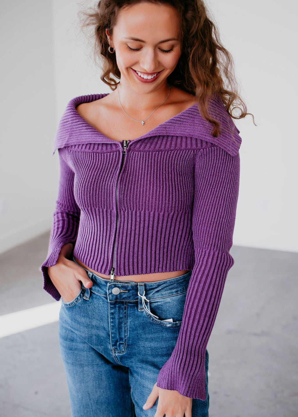 Ginnie Zip Front Sweater