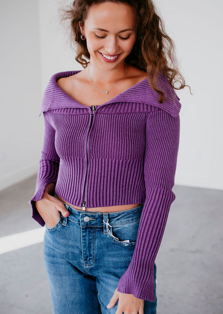 Ginnie Zip Front Sweater