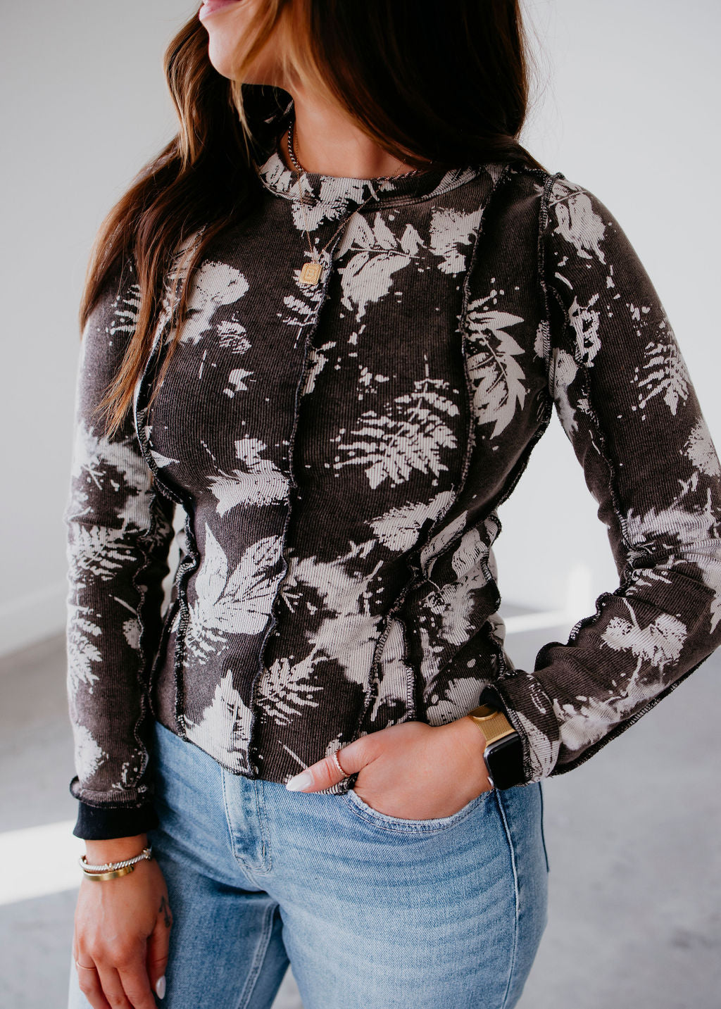 image of Tansy Floral Print Knit Top