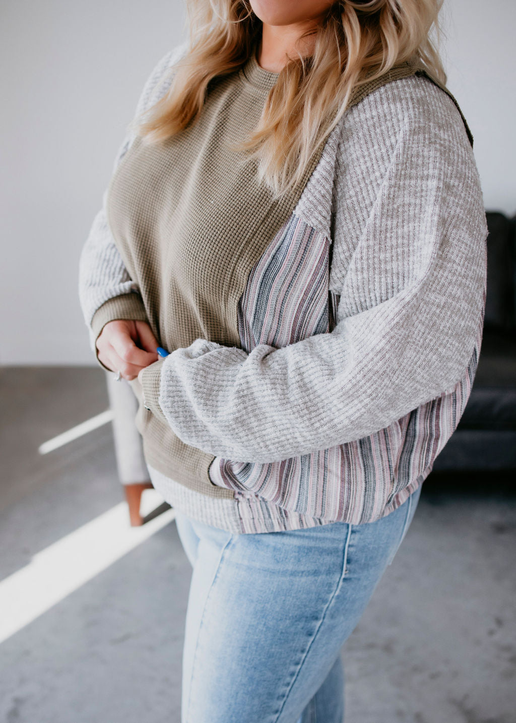 Jordin Mixed Knit Top