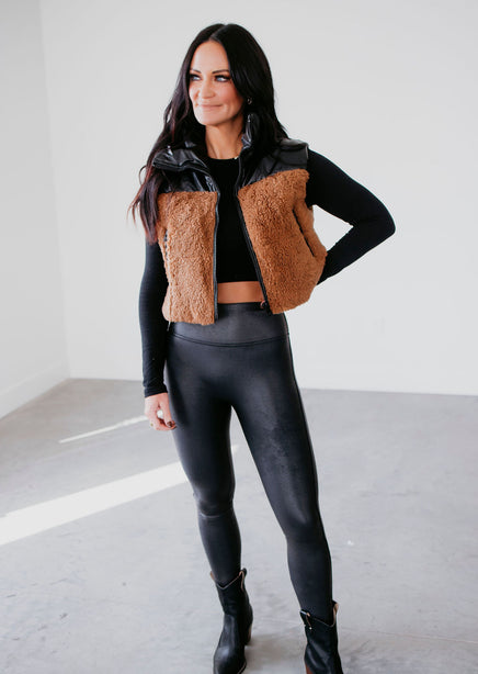 Siena Sherpa Puffer Vest