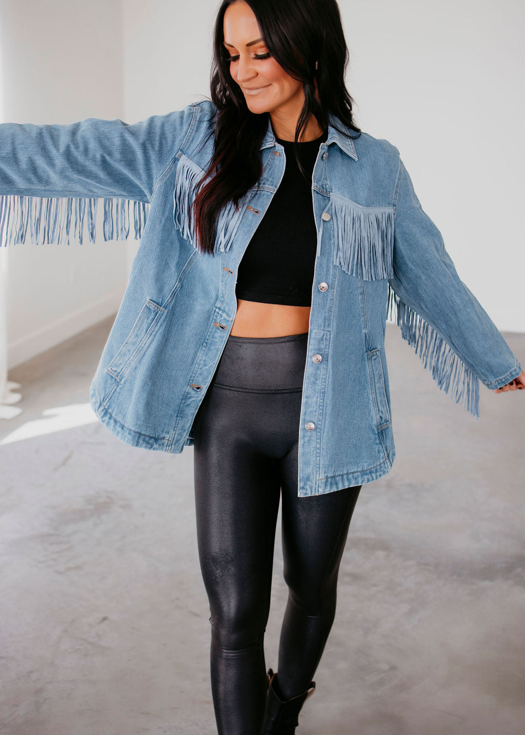 Rivera Fringe Denim Jacket