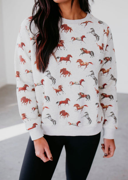 Horse Print Sweatshirt