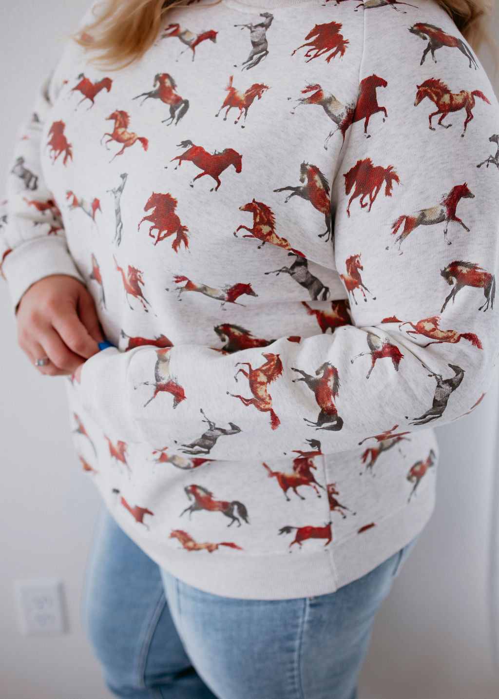 Horse Print Sweatshirt