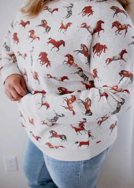 Horse Print Sweatshirt