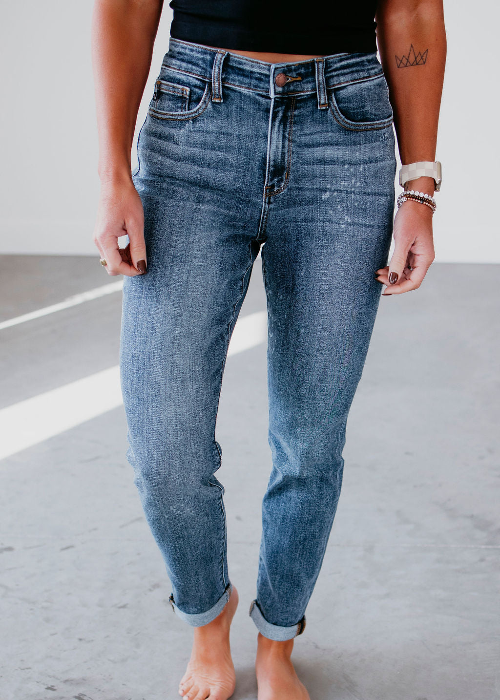 image of Josey Judy Blue Boyfriend Jean