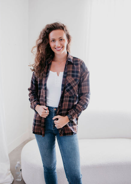 Jace Plaid Top