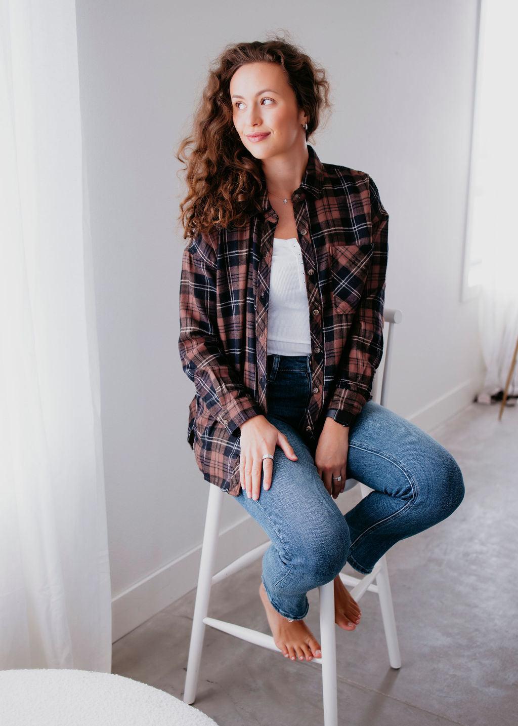 Jace Plaid Top