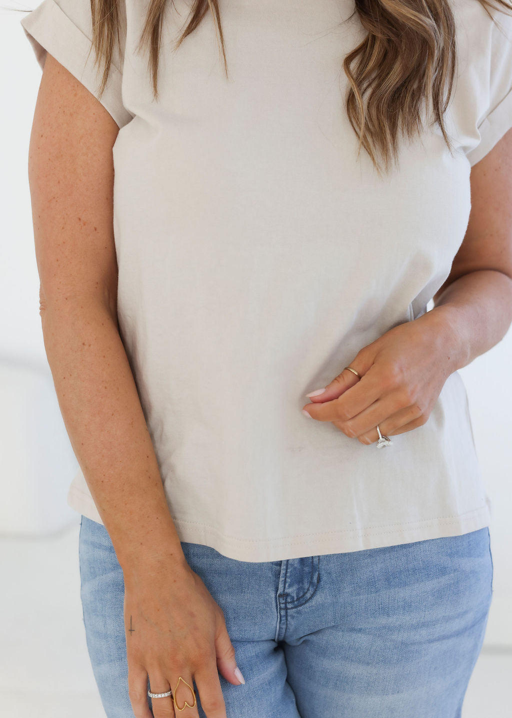 Francene Folded Sleeve Tee