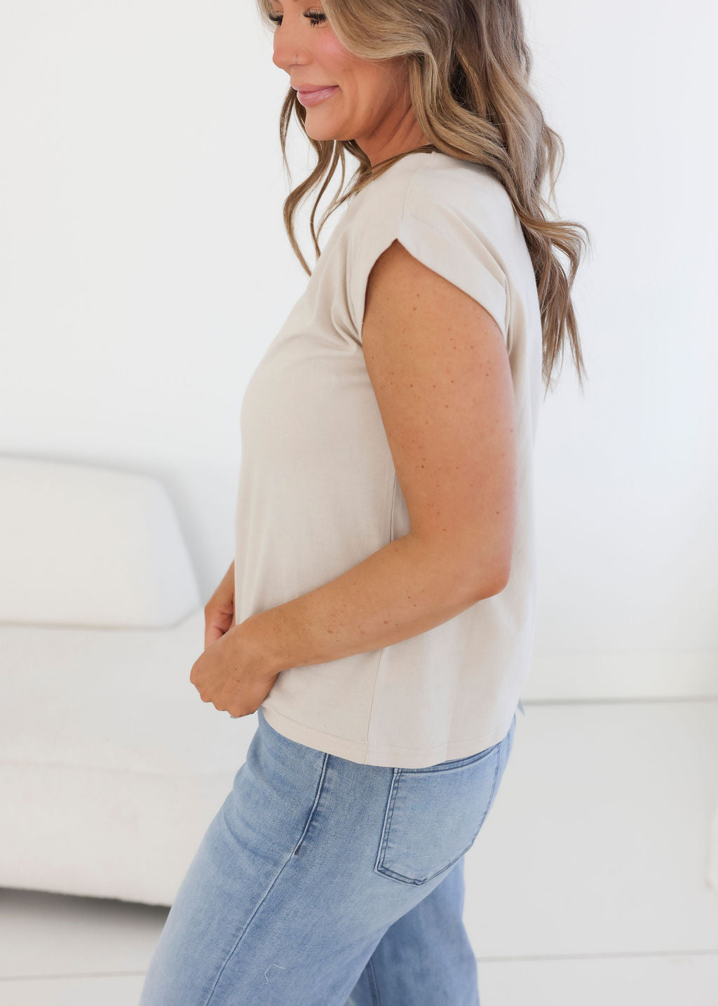 Francene Folded Sleeve Tee