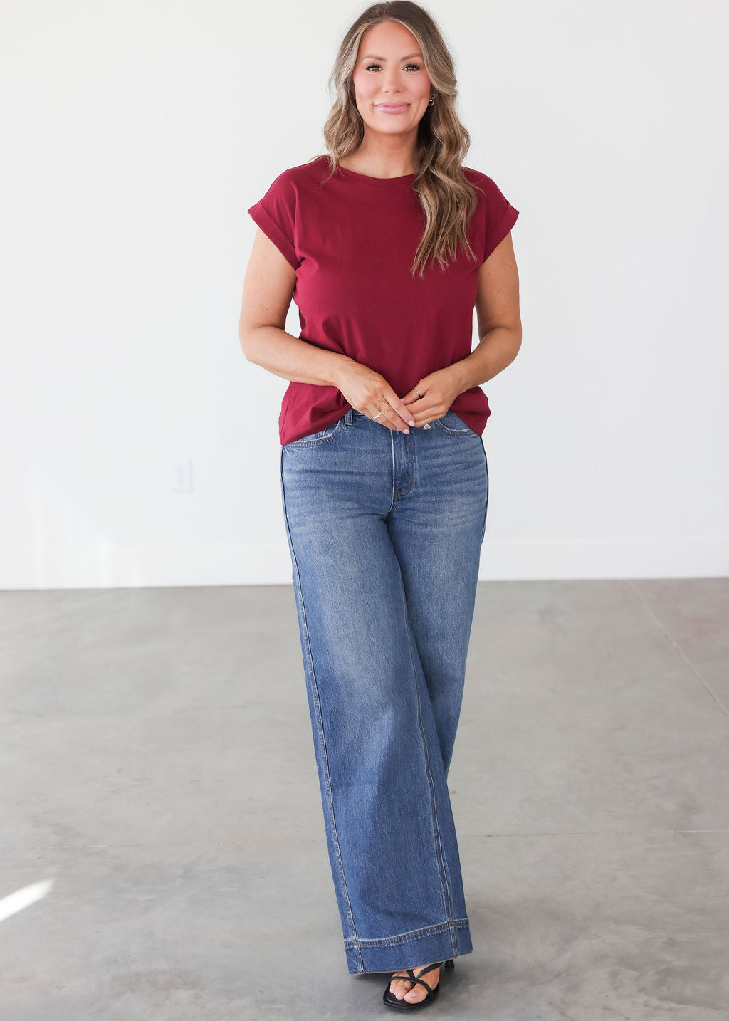 Francene Folded Sleeve Tee