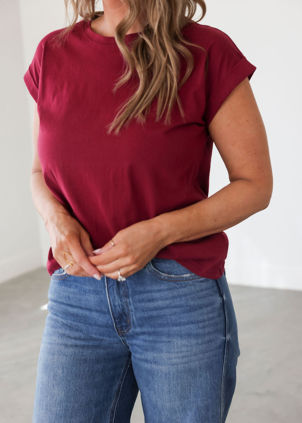 Francene Folded Sleeve Tee