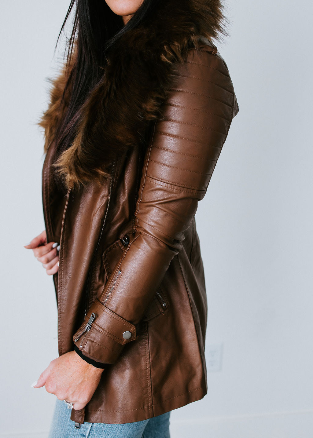 Claudia Vegan Leather Jacket