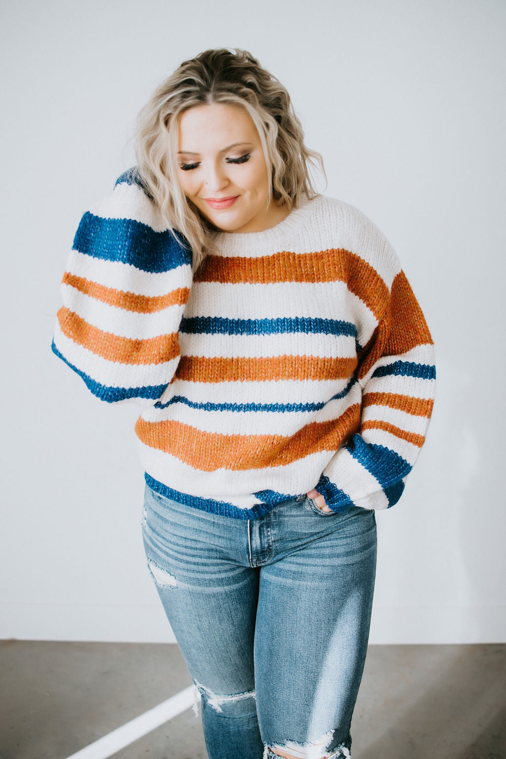 image of Libbie Stripe Sweater