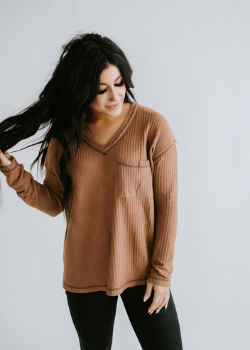 Tommy Brushed Waffle Top FINAL SALE