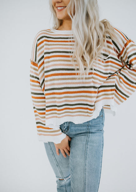 Nomi Striped Loose Fit Sweater FINAL SALE