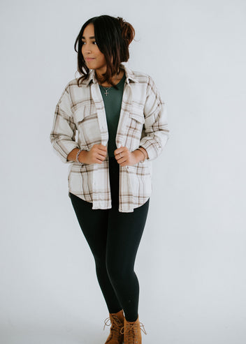 Clea Cotton Plaid Top