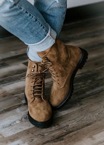 Jules Suede Combat Boot FINAL SALE