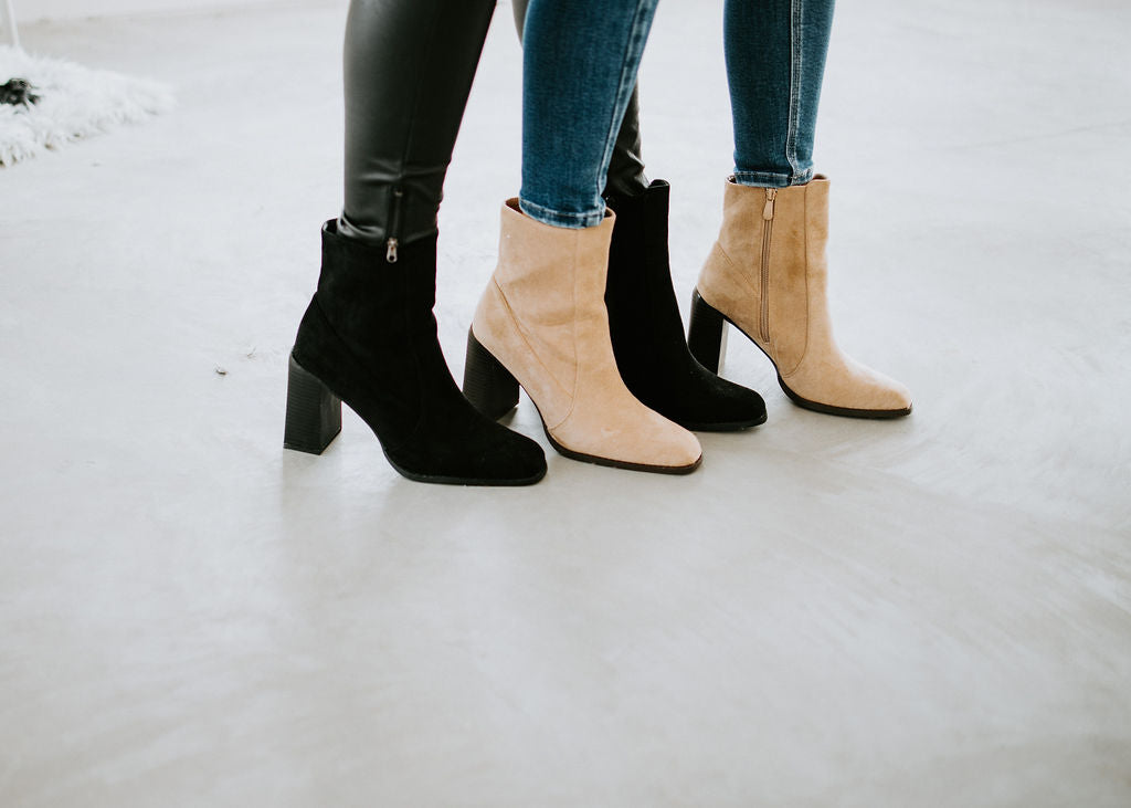 On The Rise Heeled Ankle Bootie FINAL SALE