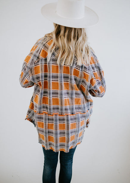 Remington Washed Plaid Top