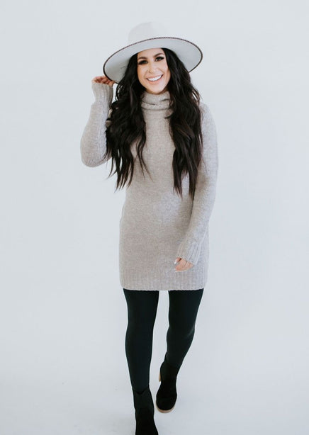 Delia Turtleneck Sweater Mini Dress | Lauriebelles Delia Turtleneck Sweater Mini Dress | Lauriebelles