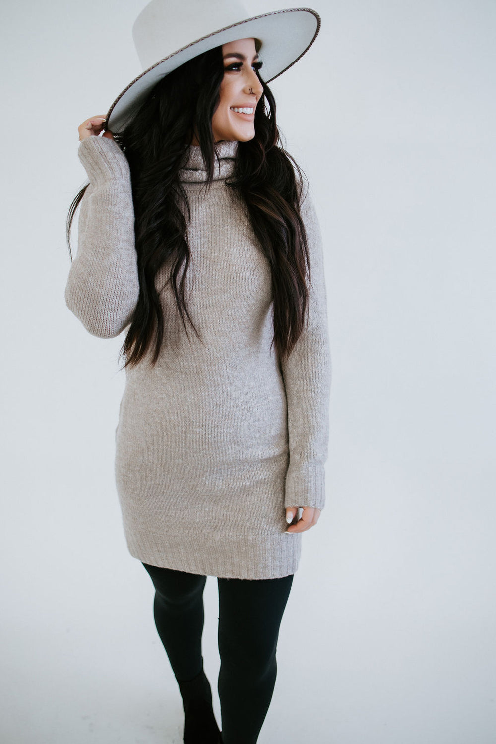 Delia Turtleneck Sweater Mini Dress