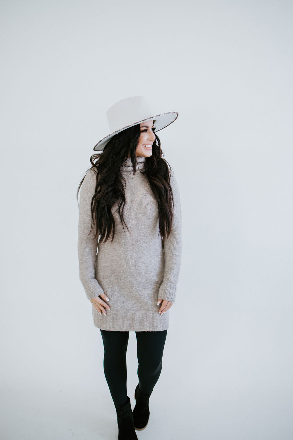 Delia Turtleneck Sweater Mini Dress