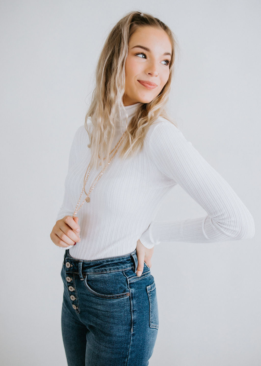 Mallory Ribbed Turtleneck Top FINAL SALE