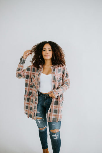 Remington Washed Plaid Top