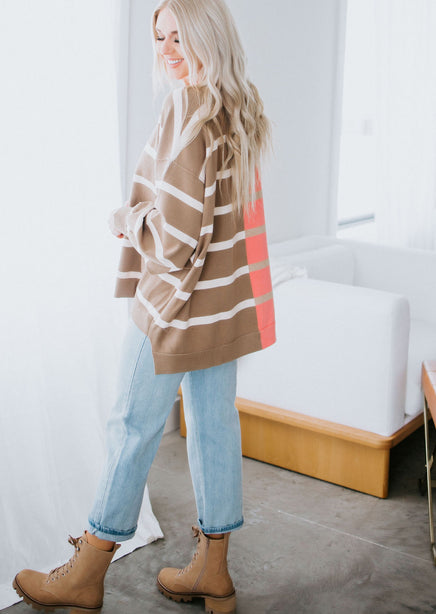 Catelyn Oversized Striped Pullover